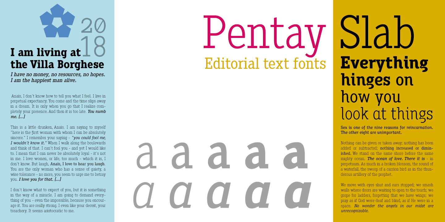 Пример шрифта Pentay Slab #3